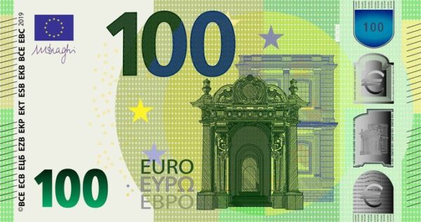 euro €100 bills