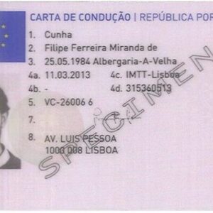 Buy Registered Or Fake Portuguese Driving License